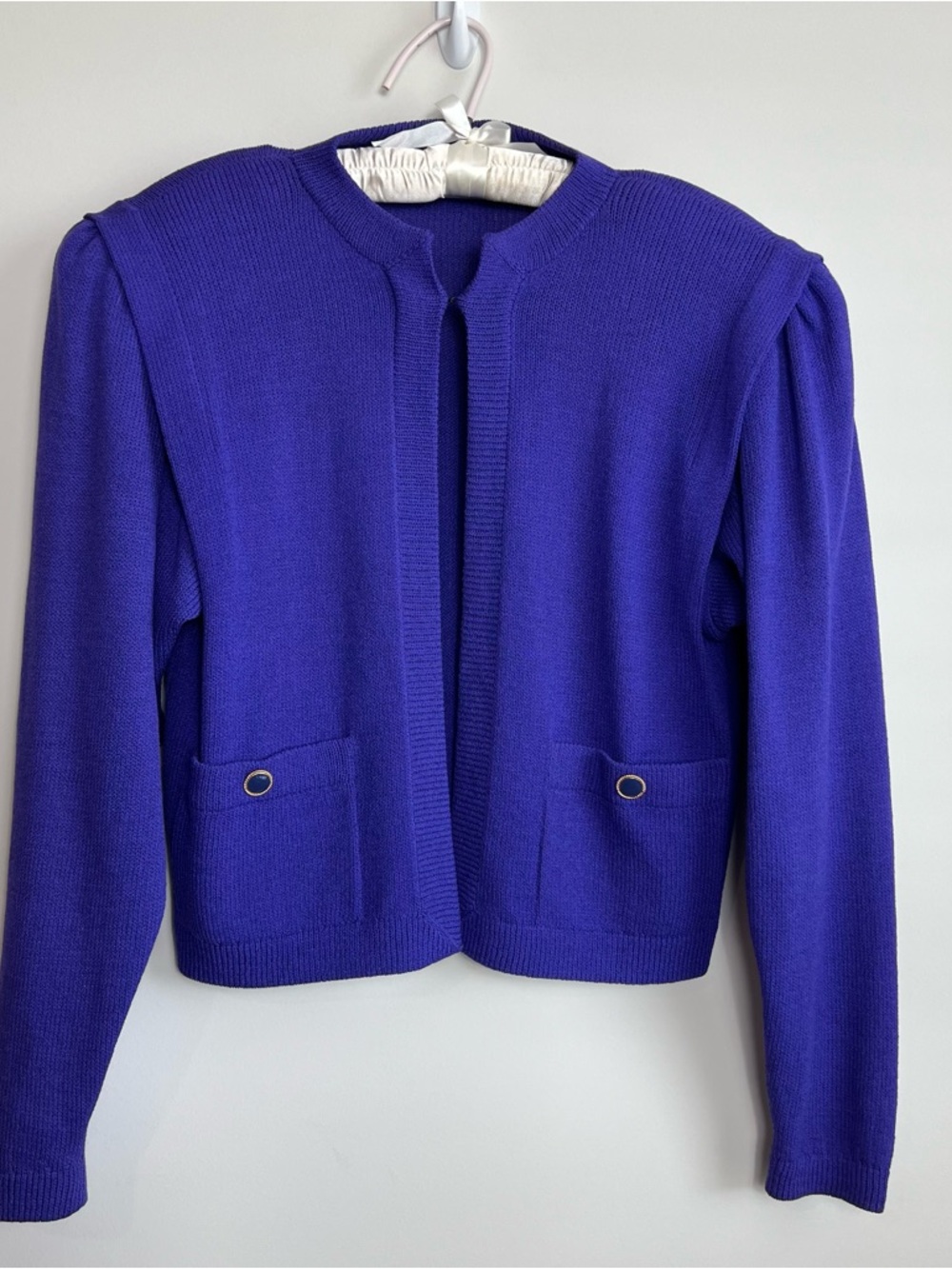 St. John by Marie Gray VTG Label Purple Santana Knit Cardigan Suit Jacket 10